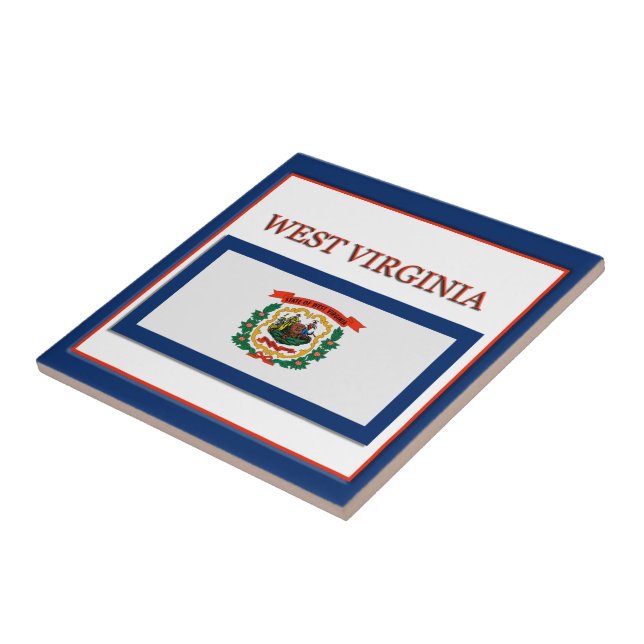 West Virginia State Flag Design Tile Fliese (Seite)