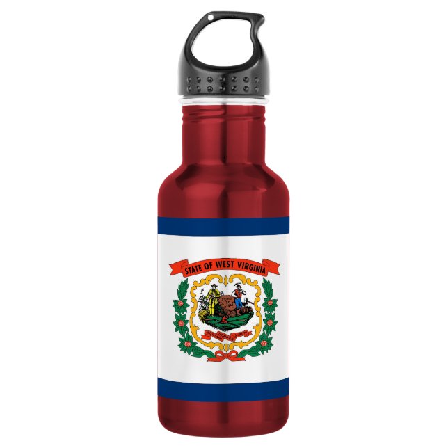 West Virginia State Flag Liberty Bottle Trinkflasche (Vorderseite)
