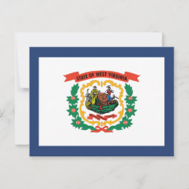 West Virginia State Flag Mountaineer Freedom Postkarte