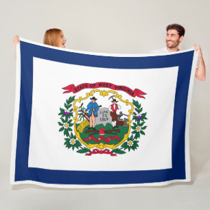 West Virginia State Flag Print Patriota Fleecedecke