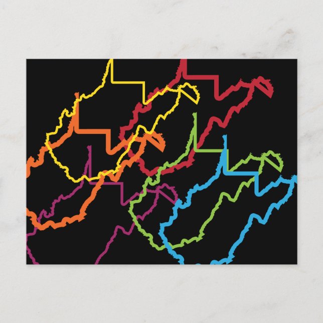 West Virginia Stolz Unschärfe Postkarte (Vorderseite)