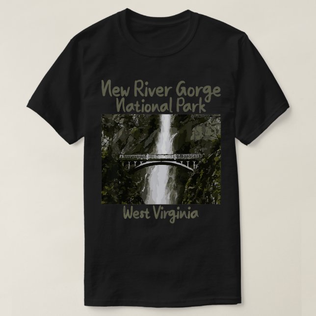 West Virginia T-Shirt New River Gorge Nationalpark (Design vorne)