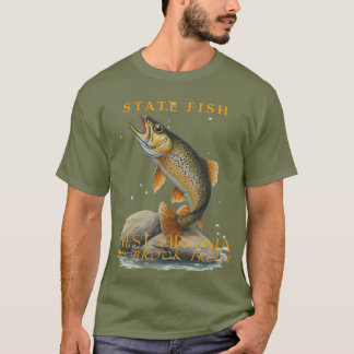 West Virginia Territory Fisch Bachforelle T-Shirt