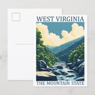 West Virginia the Mountain Staat USA Travel Place Postkarte