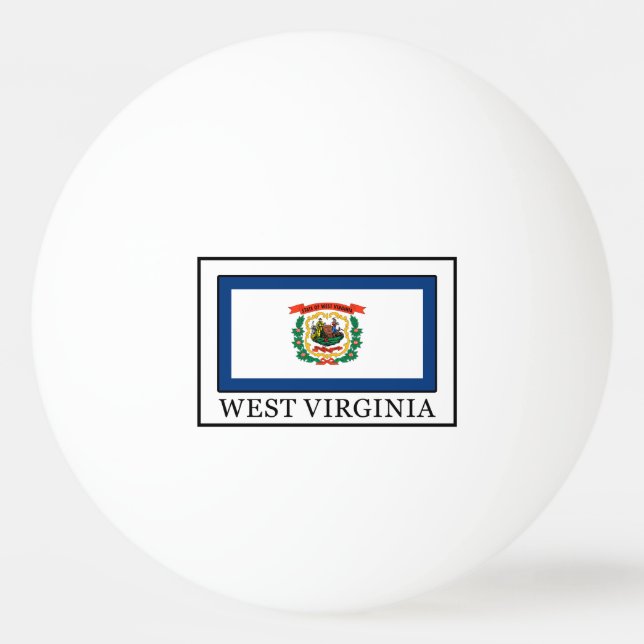 West Virginia Tischtennisball (Vorderseite)