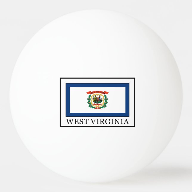West Virginia Tischtennisball (Vorderseite)