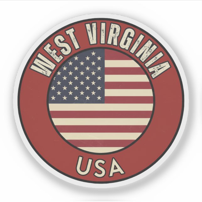 West Virginia  United States of America  Aufkleber (Vorderseite)