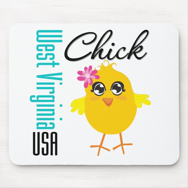 West Virginia USA Chick Mousepad (Vorne)