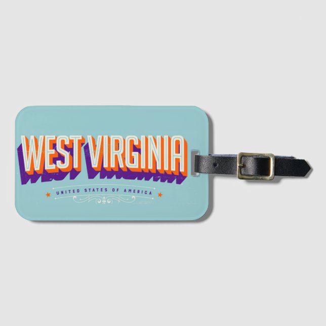West Virginia USA Gepäckanhänger (Vorderseite (Horizontal))