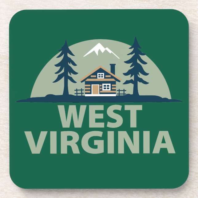 West Virginia, USA Getränkeuntersetzer (Vorderseite)