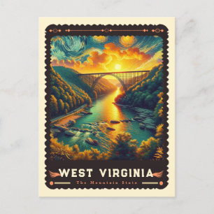 West Virginia   Vincent Van Gogh Inspiriert Postkarte