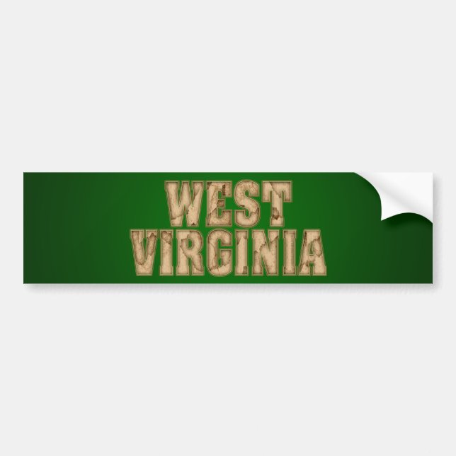 West Virginia Vintag Autoaufkleber (Vorne)