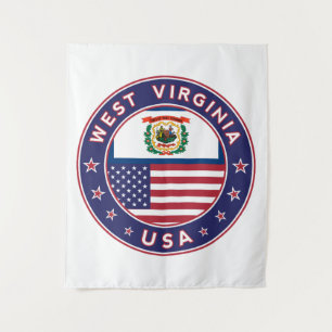 West Virginia Wandteppich