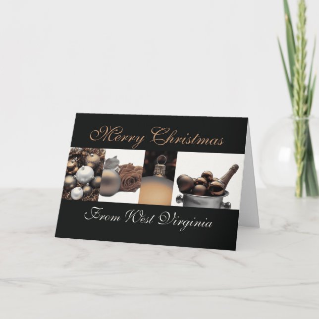 West Virginia Weihnachtskarte, Staat spezifisch Feiertagskarte (Vorderseite)