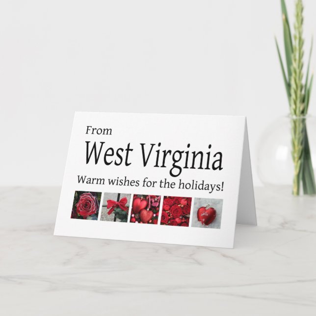 West Virginia Weihnachtskarte, Staat spezifisch Feiertagskarte (Vorderseite)