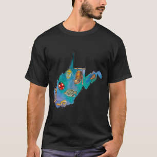 West Virginia Wildlife-Aquarell T-Shirt