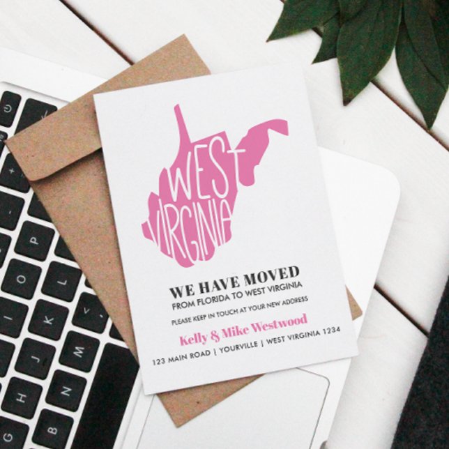 WEST VIRGINIA Wir haben neue Adresse Neue Zuhause  Postkarte (Von Creator hochgeladen)