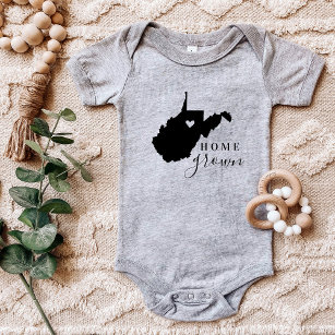 West Virginia Zuhause Grown Staat T-Shirt Baby Strampler