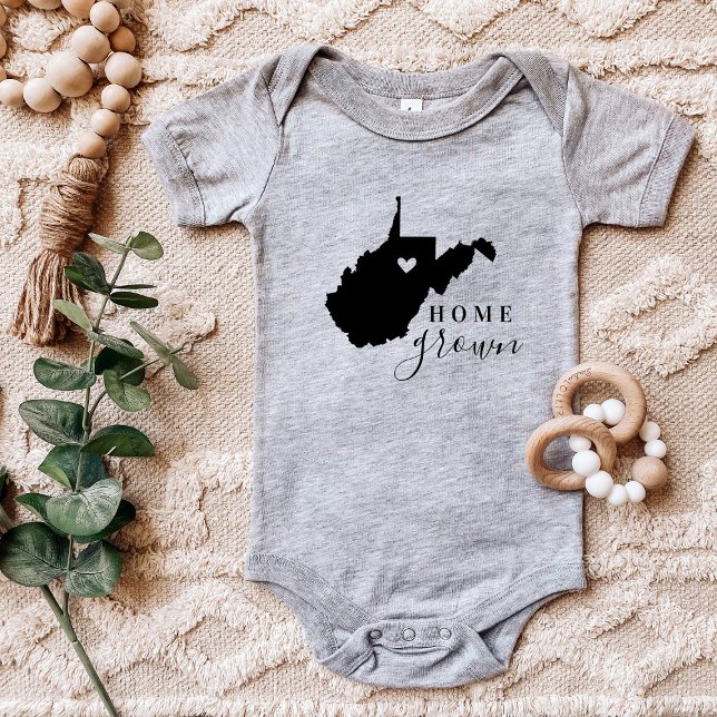 West Virginia Zuhause Grown Staat T-Shirt Baby Strampler (Von Creator hochgeladen)
