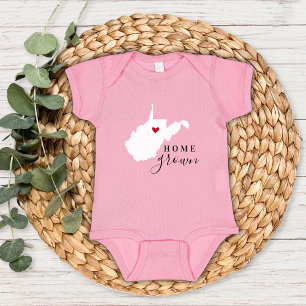 West Virginia Zuhause Grown Staat T-Shirt Baby Strampler