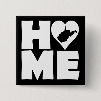 West Virginia Zuhause Heart Staat Button Abzeichen
