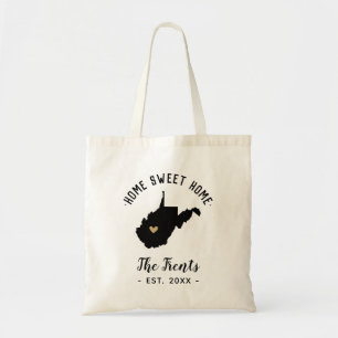 West Virginia Zuhause Sweet Zuhause Family Monogra Tragetasche