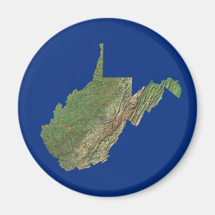 West- Virginiakarten-Magnet Magnet