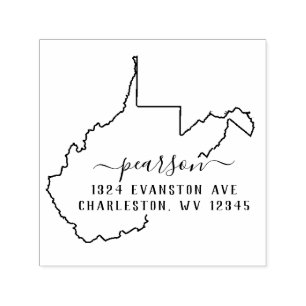 West- VirginiaRücksendeadresse-Briefmarke Permastempel