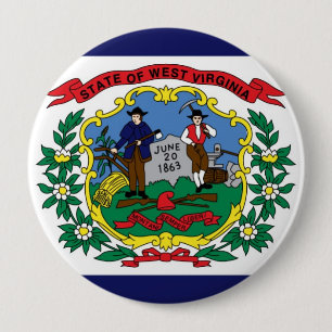 West- VirginiaStaats-Flagge Button