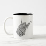 West- VirginiaStaats-Wort-Wolke Zweifarbige Tasse<br><div class="desc">West- VirginiaStaats-Wort-Wolke</div>