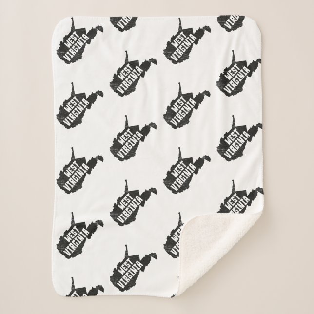 West- VirginiaZuhause-Vintage beunruhigte Karte Sherpadecke (Vorderseite)