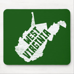 West- VirginiaZuhause-Vintage weiße Karte Mousepad