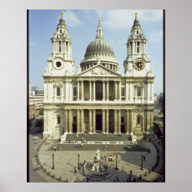 West vor der St. Paul's Cathedral, entworfen von S Poster (Vorne)