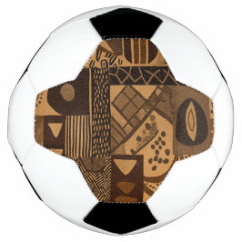 Westafrikanische Designelemente in neutralen Farbe Fußball