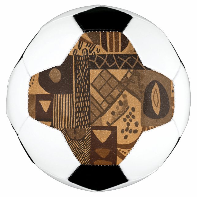 Westafrikanische Designelemente in neutralen Farbe Fußball (Vorderseite)