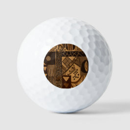 Westafrikanische Designelemente in neutralen Farbe Golfball