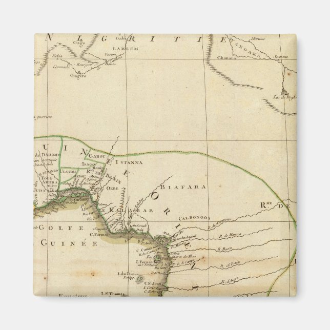 Westafrikanische Landkarte Magnet (Vorne)