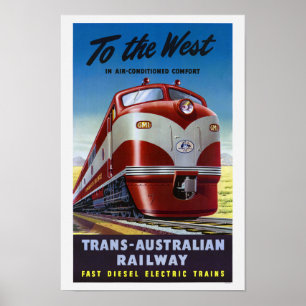 Westaustralische Eisenbahn-Plakat Poster