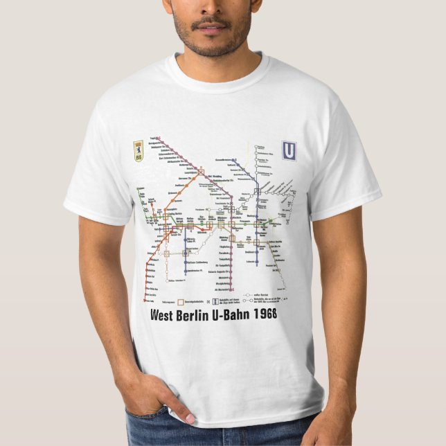 Westberlin U-Bahn 1968 T-Shirt (Vorderseite)