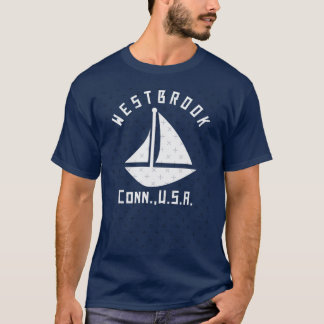 Westbrook Connecticut Segeln Booten Weißer Text A T-Shirt