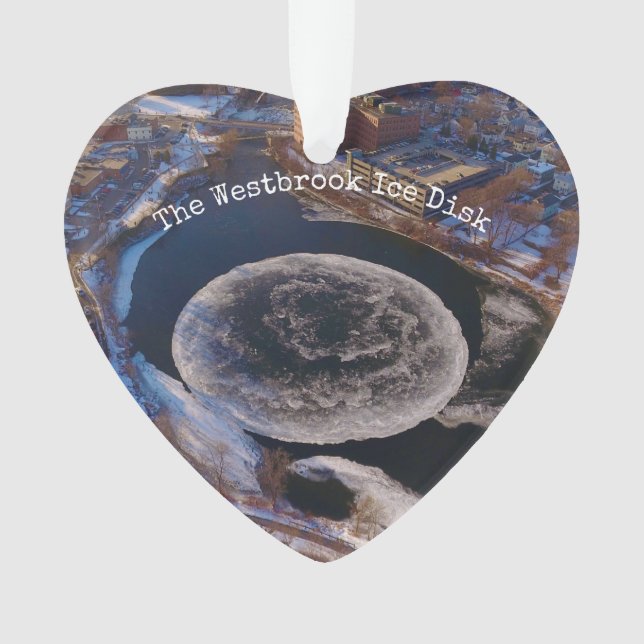 Westbrook Ice Disk Maine Ornament (Vorderseite)