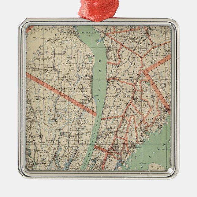 Westchester Co u. Umgebungen Silbernes Ornament (Vorne)