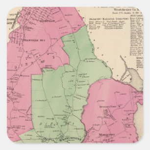 Westchester, NY Quadratischer Aufkleber