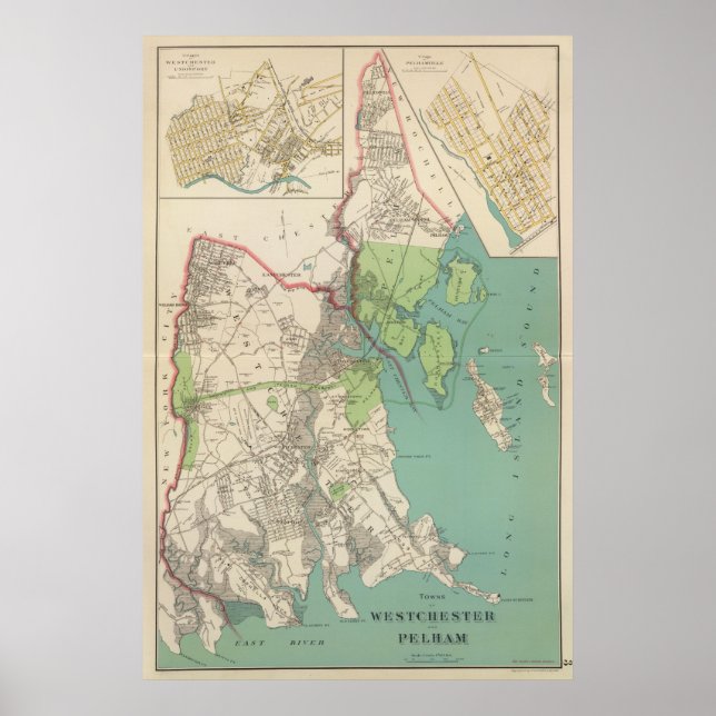 Westchester, Städte am Pelham Poster (Vorne)