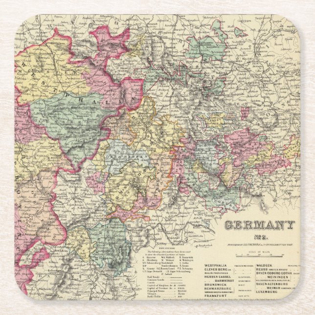 Westdeutschland 2 rechteckiger pappuntersetzer (Vorderseite)