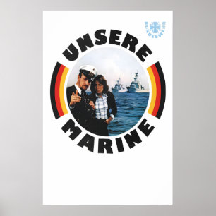 Westdeutschland Unsere Marine Bundeswehr Rekrutier Poster