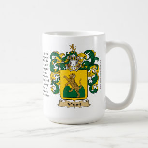 Weste, der Ursprung, die Bedeutung und das Wappen Tasse