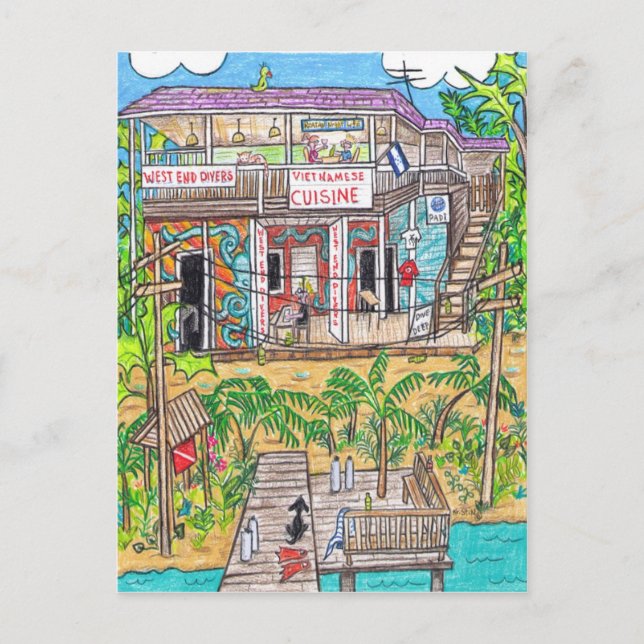 Westend Taucher Postkarte (Vorderseite)