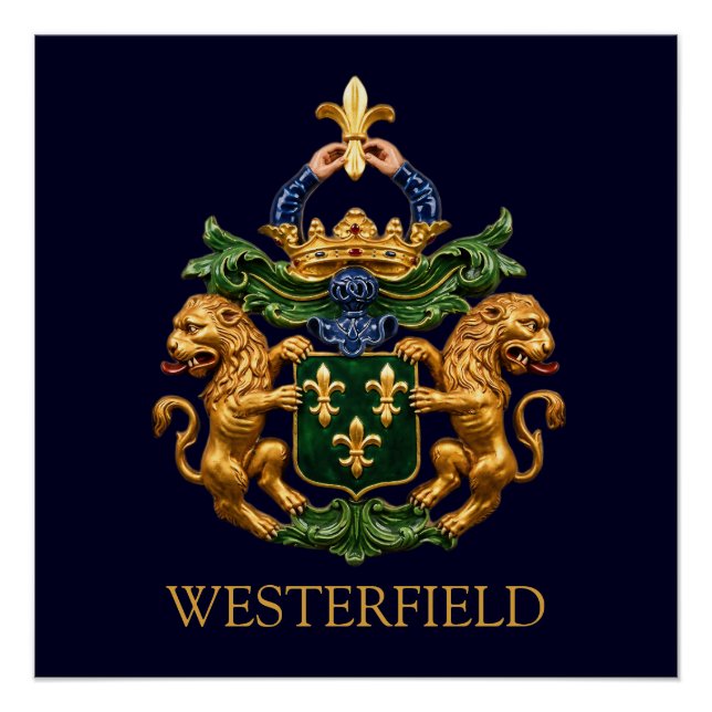 Westerfield Dutch Family Coat Of Arms.  Poster (Vorderseite)