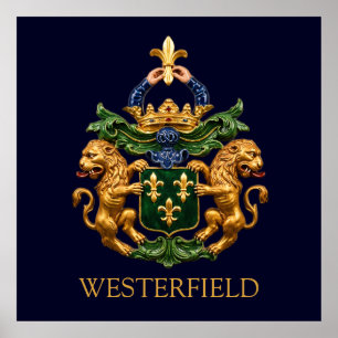 Westerfield niederländisches Familienwappen. Poster